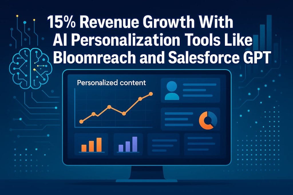 AI dashboard showing real-time personalization insights for eCommerce and customer journey optimization